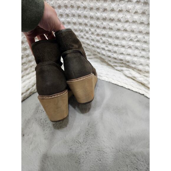 Merona size 8 wedge heel boot green - Picture 4 of 6